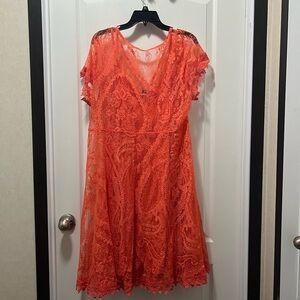 Torrid Vibrant Orange Lace Top
